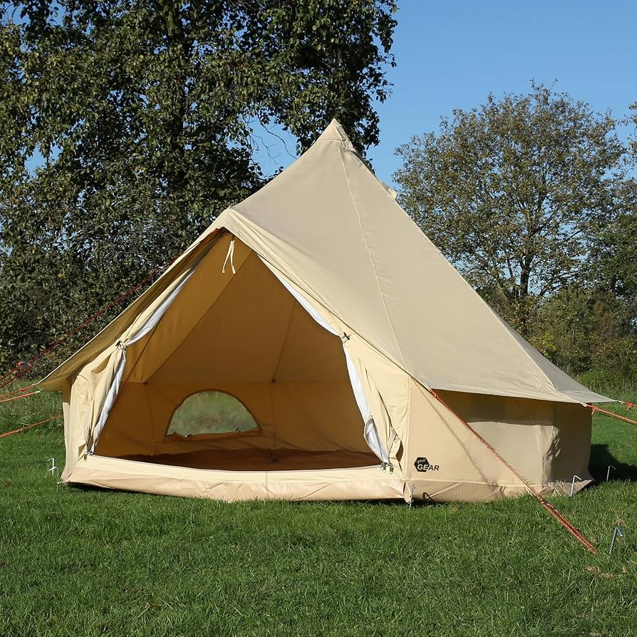 3-mann-zelt-wasserdicht-823ikl-1.jpg your GEAR Gobi 3 Personen Tipi Zelt Familienzelt Pyramidenzelt aus Baumwolle UV50+ Wasserdicht Camping Zelt mit Fenster und Bodenwanne für ... – Bild 1