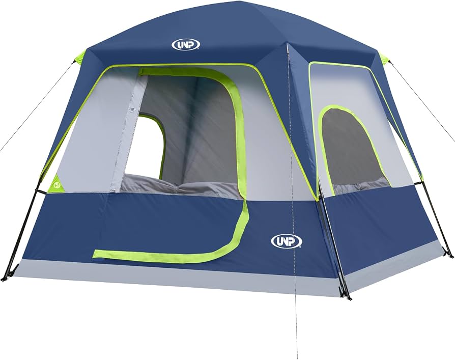 3-personen-zelt-mit-stehhoehe-264vwa.jpg UNP Zelt 3 Personen Zelt 6 Personen, Groß Zelt Stehhöhe Kabinen | Einfach Aufzubauen, Wasserdicht Mit Regendach, Tent FüR Camping/Wandern Und ... – Bild 1