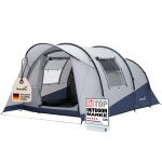 Tunnelzelt Isken 3 Sleeper Protect Campingzelt 3 Personen UPF 50+ | Decathlon