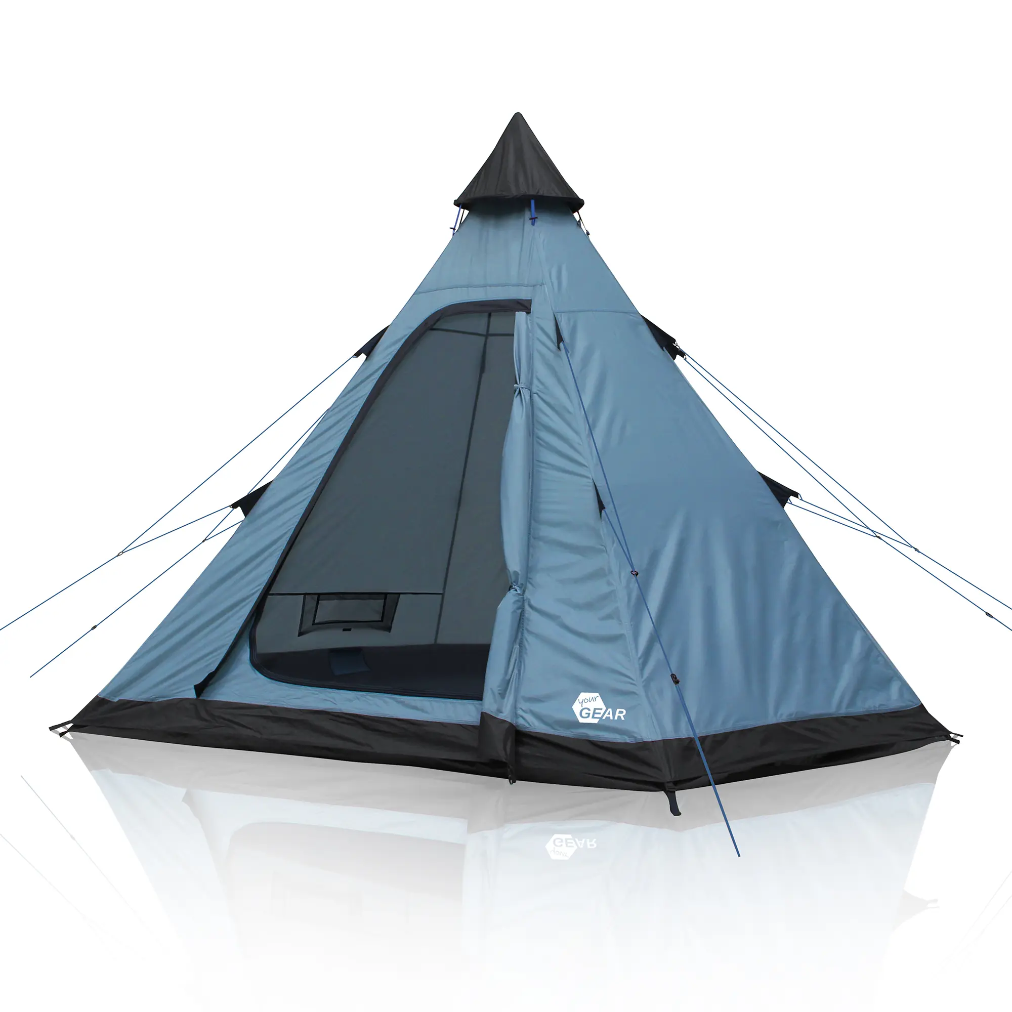 3-personen-zelt-mit-stehhoehe-836btp.webp your GEAR Zelt Lido 290 3 Personen Tipi Zelt Bodenwanne Insektenschutz Stehhöhe Wasserdicht 5000 mm – Bild 1