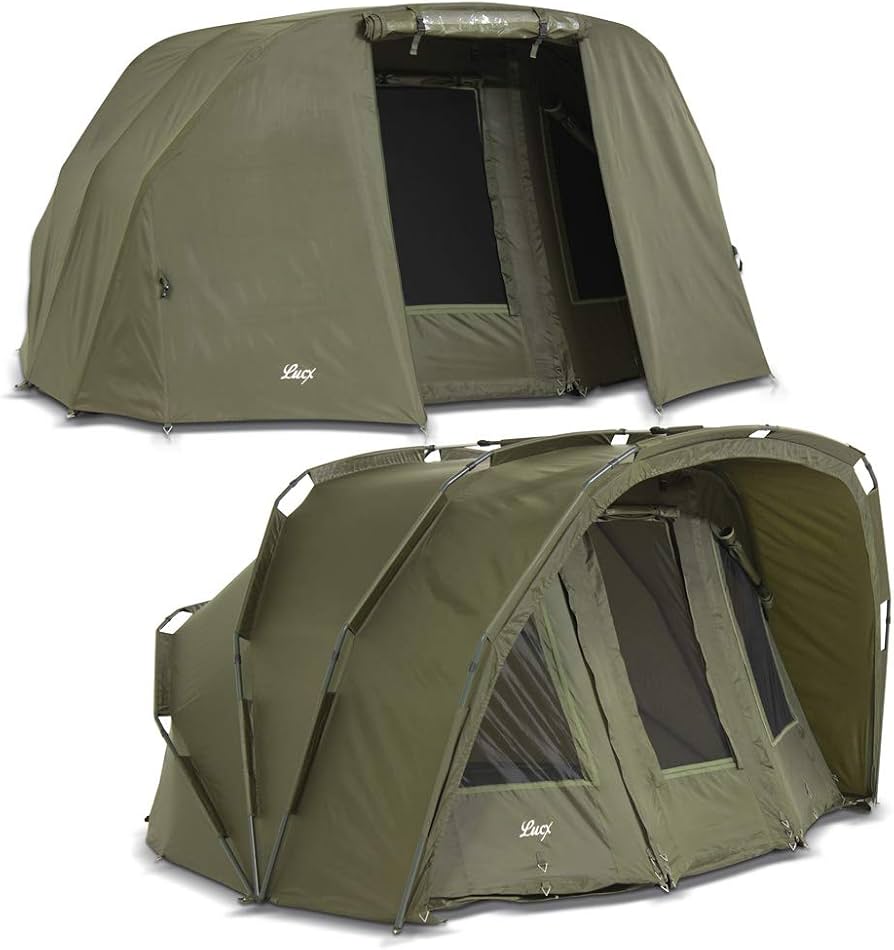 angelzelt-3-mann-024ojv-1.jpg Lucx® Bivvy + Winterskin 'Tiger' 1 2 3 Mann Angelzelt + Überwurf Karpfenzelt Carp Dome with Overwrap 2 or 3 Man Carp Fishing Tent : Amazon.de: Sport & Freizeit – Bild 1