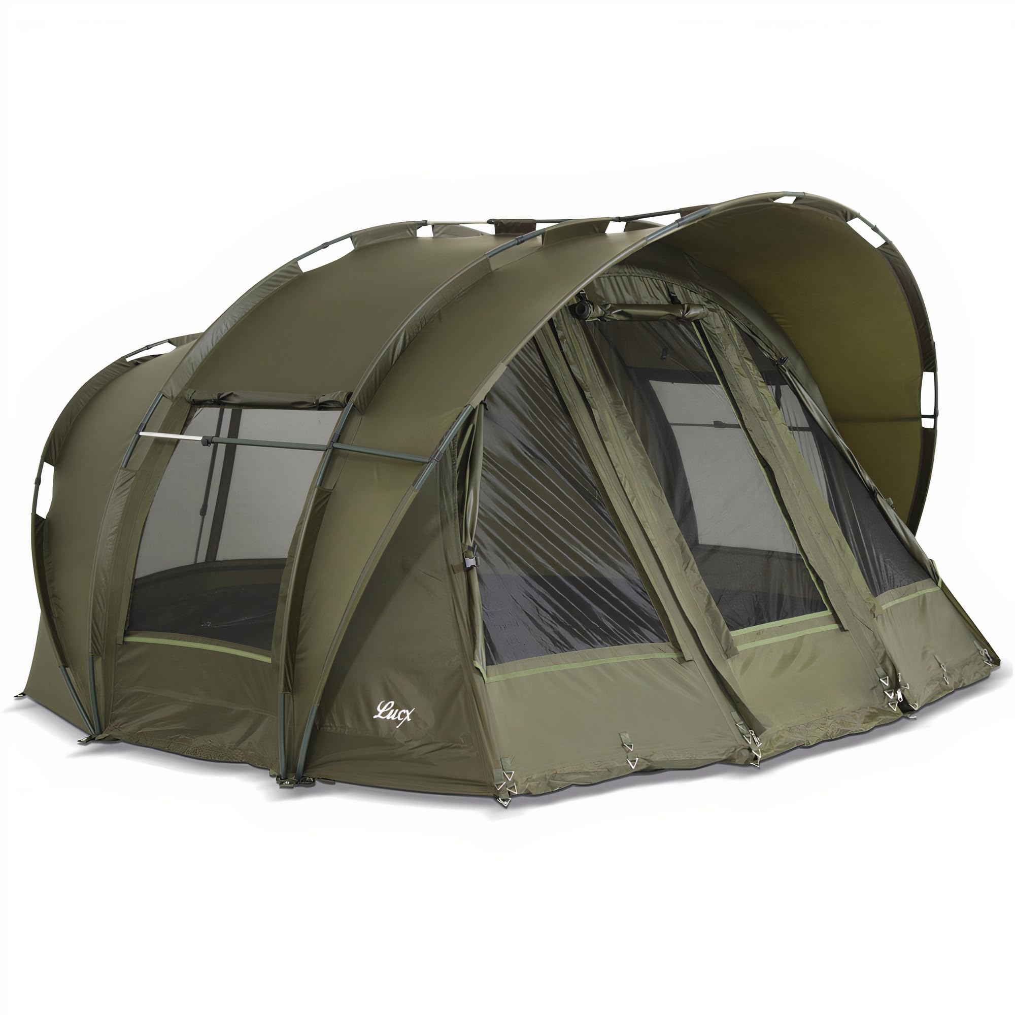 angelzelt-3-mann-122idv-1.jpg Lucx Leopard Bivvy Angelzelt für 2 3 Mann wasserdichtes Karpfenzelt mit herausnehmbarer Bodenplane mit Reißverschluss & 10.000 mm Wassersäule : ... – Bild 1
