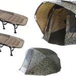 MK Angelsport Angelzelt MK Fort Knox Camo Angelzelt 3,5 Mann mit 2 Angelliegen plus Winterskin