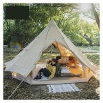 Campingzelt Großes Baumwoll Pyramidenzelt, Outdoor Camping, Picknick, Party, Baumwollzelt, bietet Platz for 12 Personen, Partyzelt Tolle Belüftung(Quicksand Gold) : Amazon.de: Sport & Freizeit