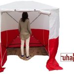 Baustellenzelt, Bauzelt, Rot/ Weiß | eBay.de