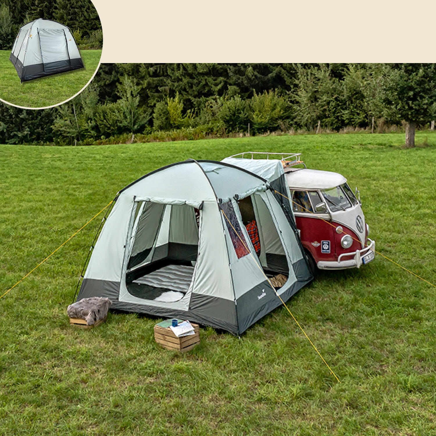 busvorzelt-freistehend-613oum-1.jpg Busvorzelt Pitea Van 4 Personen freistehend eingenähter Zeltboden 3x3 m | Decathlon – Bild 1