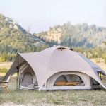 Zelte Sechseckiges 6 Mann Festival Kuppelzelt, 6 Personen Familiencampingzelte mit 360° Panoramablick, 4 Jahreszeiten Luxus Doppelschicht Glamping Glockenzelt aus großem Segeltuch for Urlaubswanderpar : Amazon.de: Sport & Freizeit