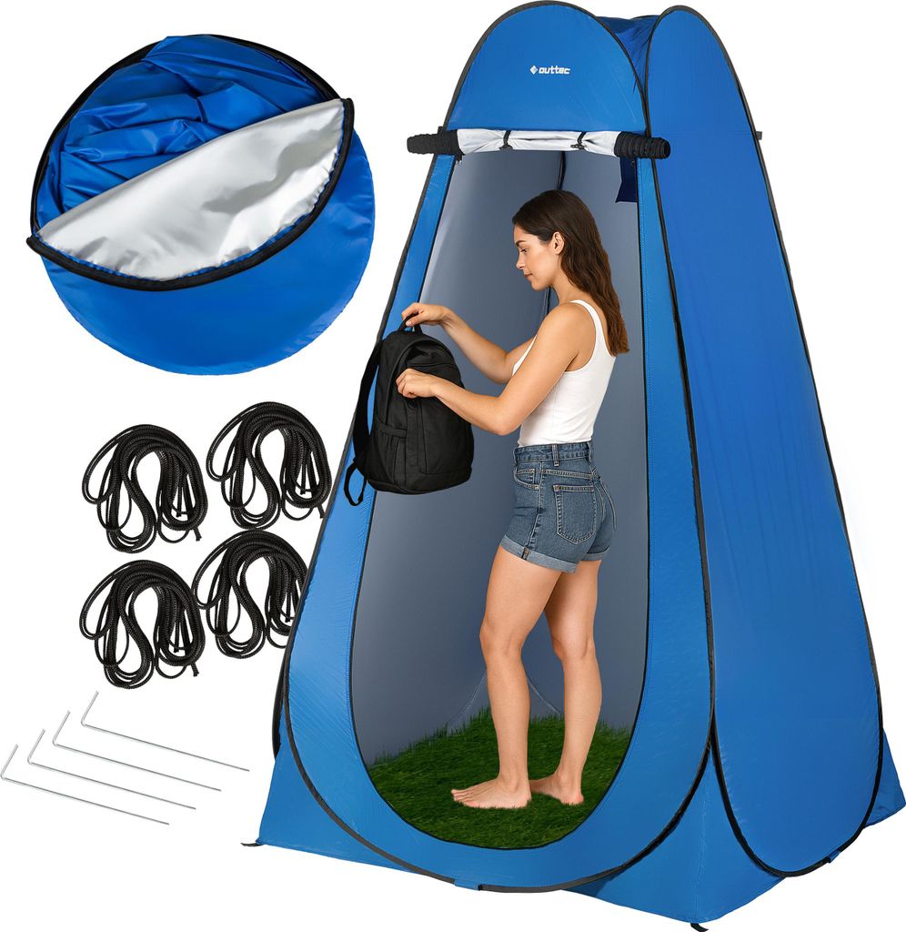 duschzelt-camping-292oea-1.jpg Outtec® Camping Pop up Duschzelt, Toilettenzelt, Tragbares Umkleidezelt, WC Zelt – Bild 1