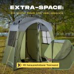 Pop up Duschzelt für 2 Personen grün/grau