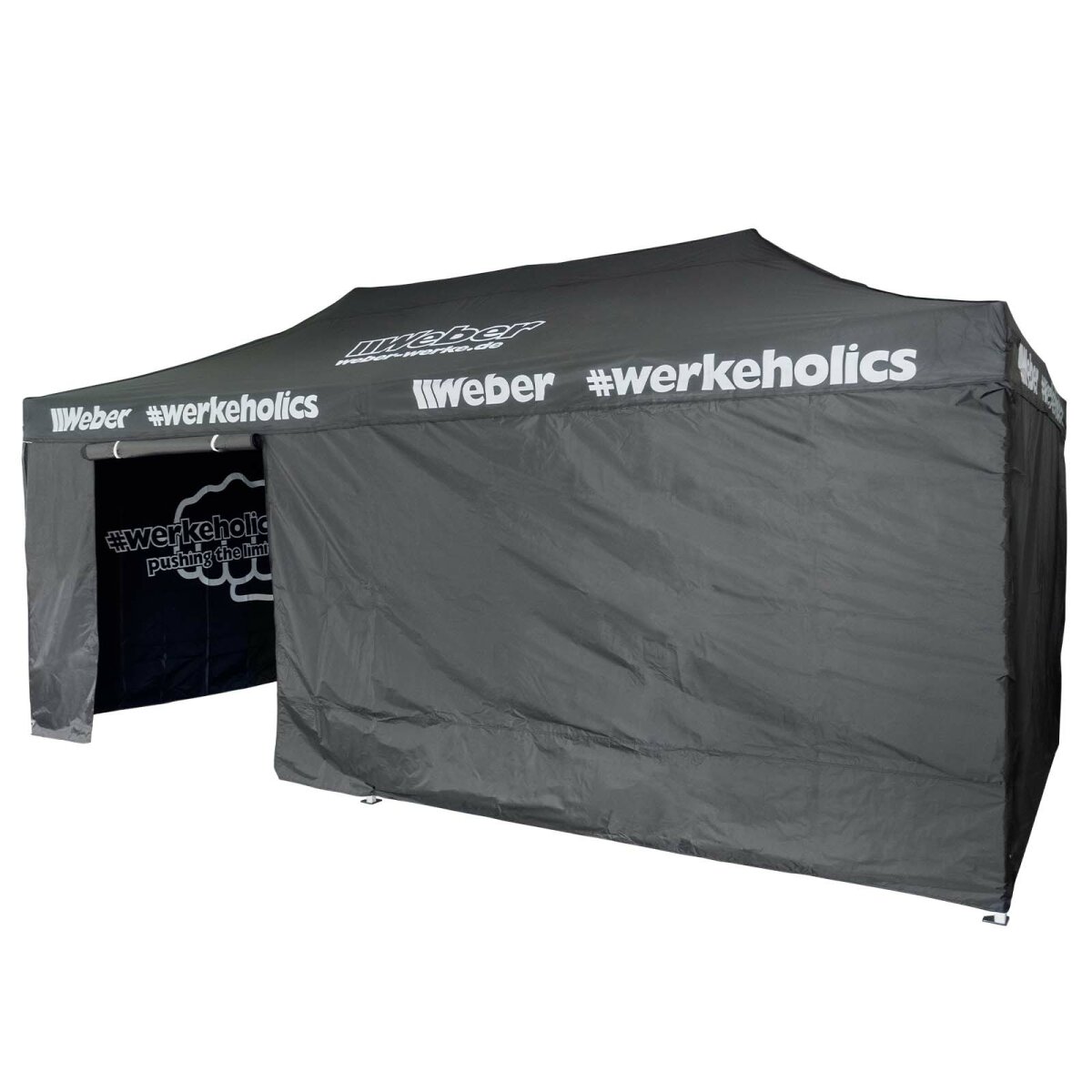 easy-up-zelt-895myz-1.jpg Weber #Werkeholics Easy Up Zelt 3 x 6 m inkl. 4 Seitenwände Aluminium – Bild 1