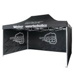 Weber #Werkeholics Easy Up Zelt 3 x 4,5 m inkl. 4 Seitenwände Aluminium