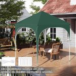 WOLTU Pavillon Faltpavillon 2x2 m Mit 4 Seitenwänden Höhenverstellbar Grün