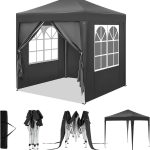 WOLTU Pavillon 2x2 m, mit 4 Seitenwänden, Partyzelt wasserabweisend UV Schutz 50+