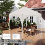 WOLTU Pavillon, Faltpavillon 2x2 m, mit 4 Seitenwänden, Partyzelt höhenverstellbar