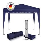 Kronenburg Partyzelt Faltpavillon 2x2 m wasserdicht Partyzelt stabil, UV Schutz 50+, mit 0 Seitenteilen, Wetterfester Schutz, Leichter Aufbau, Inklusive Tragetasche & Zubehör