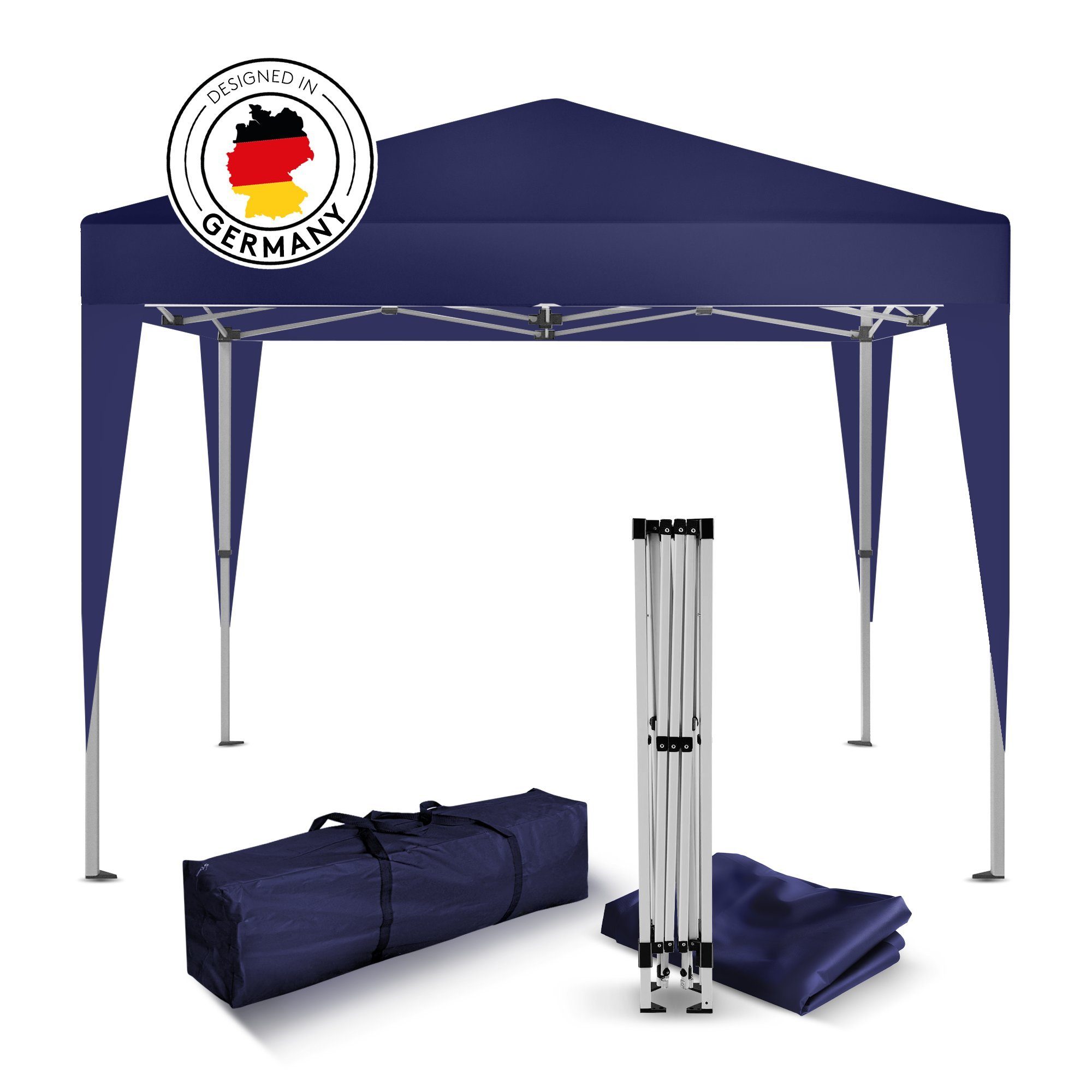 faltpavillon-2x2-493vxa-1.jpg Kronenburg Partyzelt Faltpavillon 2x2 m wasserdicht Partyzelt stabil, UV Schutz 50+, mit 0 Seitenteilen, Wetterfester Schutz, Leichter Aufbau, Inklusive Tragetasche & Zubehör – Bild 1