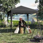 WOLTU Pavillon 2x2 m Wasserdicht Faltpavillon mit 4 Seitenwänden, Gartenpavillon wasserabweisend UV Schutz 50+, höhenverstellbarer Partyzelt, mit ...