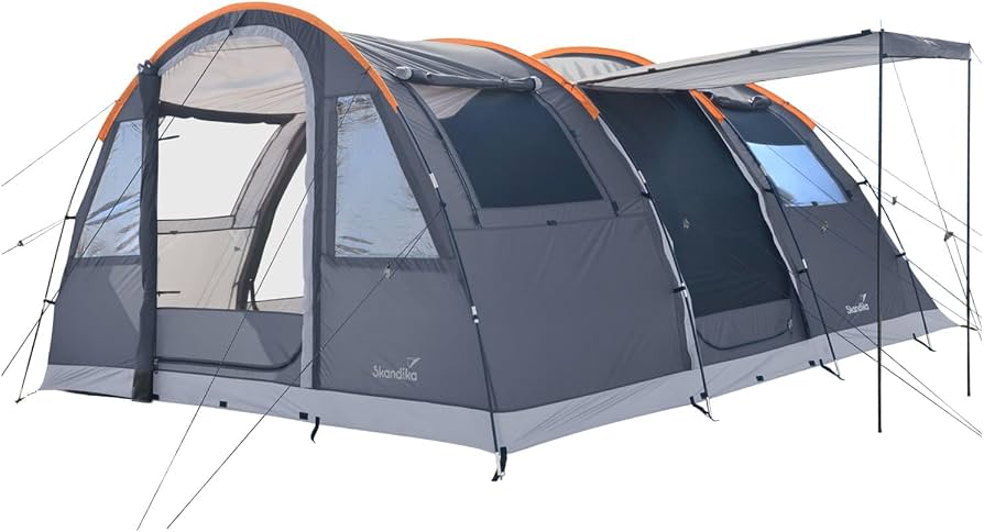 familienzelt-5-personen-291mpe-1.jpg Skandika Tunnelzelt Gotland 5 Sleeper Protect | Camping Zelt für 5 Personen, eingenähter Zeltboden, mit dunkler Schlafkabine schwarz beschichtet, Wassersäule 5000mm | Zelte, Familienzelt, Campingzelt : Amazon.de: Sport & Freizeit – Bild 1