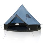 your GEAR Zelt Ravello 500 Tipizelt für 6 8 Personen Familienzelt Stehhöhe Bodenwanne Wasserdicht 5000 mm Blau Grau