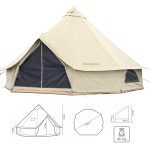 KINGCAMP Khan 500 Tipi Zelt 8 Personen Tepee Familienzelt Campingzelt Baumwolle