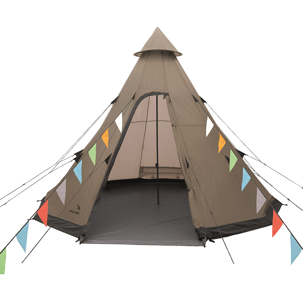 familienzelt-8-personen-718bvw-1.jpg Easy Camp Familienzelt Moonlight Tipi für max. 8 Personen grau/khaki – Bild 1