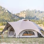 Zelte Sechseckiges 6 Mann Festival Kuppelzelt, 6 Personen Familiencampingzelte mit 360° Panoramablick, 4 Jahreszeiten Luxus Doppelschicht Glamping Glockenzelt aus großem Segeltuch for Urlaubswanderpar : Amazon.de: Sport & Freizeit