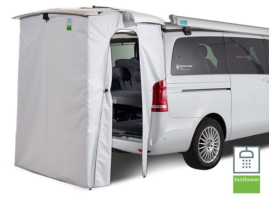 heckklappenzelt-114liv-1.jpg Heckklappenzelt / Heckzelt / Sichtschutz / WC & Duschzelt für Mercedes Benz Marco Polo / Horizon / Activity / Vito mit einfacher Befestigung – Bild 1