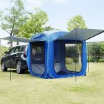 Miuxe Auto Zelt SUV Heckklappenzelt, Pop Up Heckzelt Auto Mit Wasserdichtem Regenschutz Tragetasche, Familien Glamping Zelte, Auto Unterstand ...