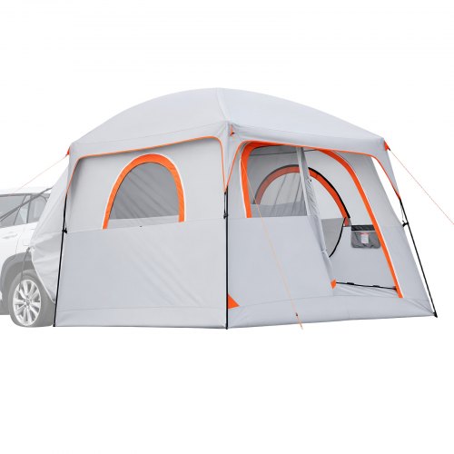 heckklappenzelt-533wiq-1.jpg VEVOR Heckklappenzelt Autozelt für 6 Personen 3048 x 2743 x 2200 mm, Wasserdichtes (PU2000 mm) Campingzelt mit Belüfteten Türen & Moskitonetzen, ... – Bild 1