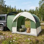 vidaXL Kuppelzelt Heckklappen Zelt mit Regenfly, wasserabweisend 4 Personen Grün, (1 tlg)