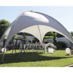 Kuppeldachpavillon Leco 5 x 5 x 3,50 m lichtgrau inkl. | HORNBACH