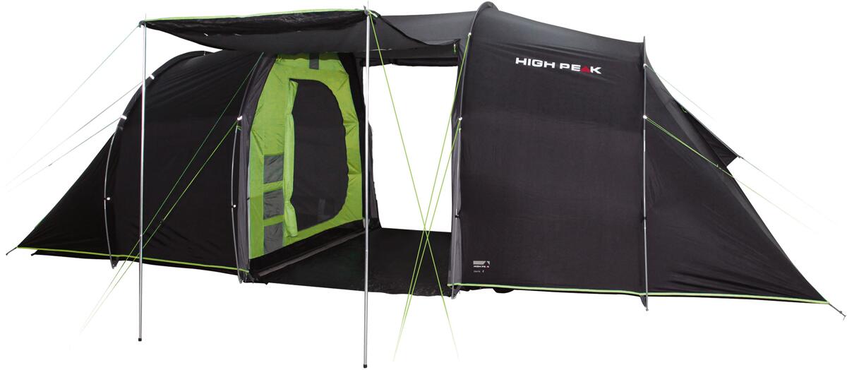 luftzelt-6-personen-365uvj-1.jpg High Peak Vis a Vis Tauris 6 Zelt, 6 Personen, 620x240cm, dunkelgrau/grün – Bild 1