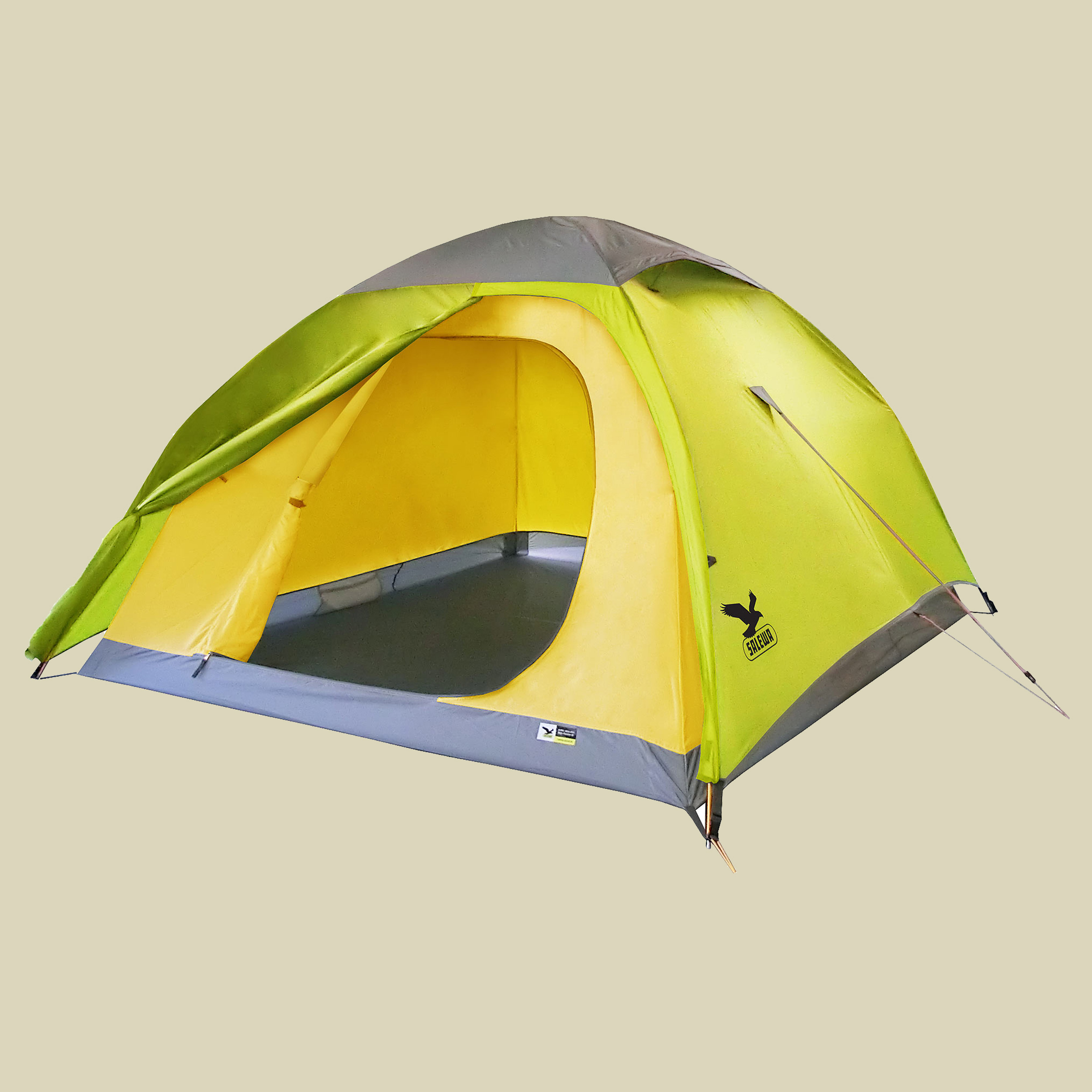 salewa-zelt-929sts-1.jpg Salewa Atlas III 3 Personen Zelt Farbe cactus/grey Kuppelzelt naturzeit – Bild 1