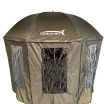COROFISH Schirmzelt 300cm 210D PU mit Reißverschluss 360° Seitenteil