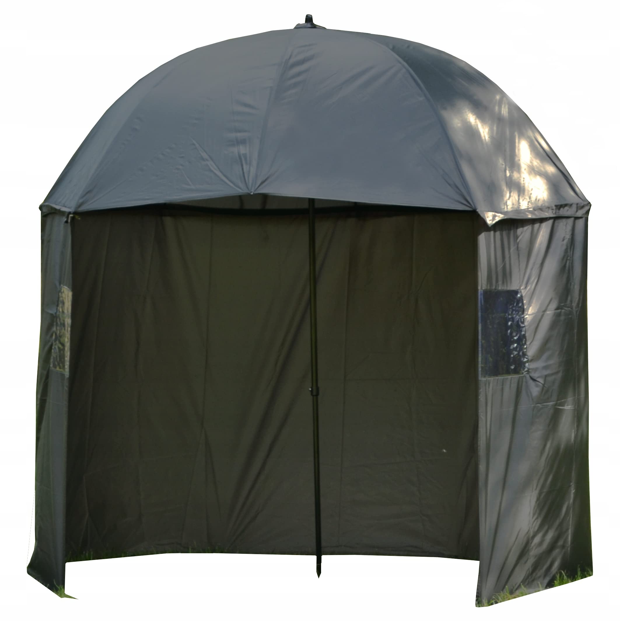 schirmzelt-610wwn-1.jpg Schirmzelt Angelschirm XXL Bogenmaß 315cm 45° winkelbar Anglerschirm wasserdicht Nylon : Amazon.de: Sport & Freizeit – Bild 1