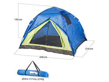 Produktbild NX-6398 Semptec Urban Survival Technology Automatik Kuppelzelt für 4 Personen, 5.000 mm Wassersäule – Bild 1