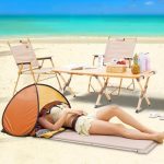 Pop up Sonnenzelt: Leichtes Strandzelt mit Sonnendach, klein und faltbar, mit Handyhalterung, für Picknick, Camping und Freizeit im Freien.