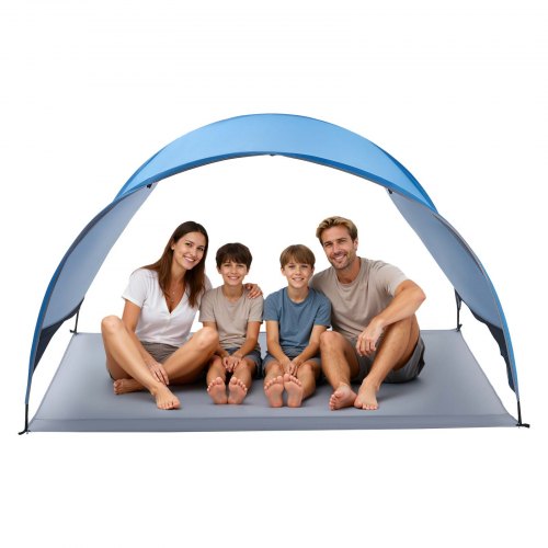 sonnenzelt-890juq-1.jpg VEVOR Strandmuschel Sonnenschutz für 4 Personen, UPF 50+ Schutz, Tragbares Strandzelt mit Tragetasche & Heringen, Leichter Kompakter Strandsonnenschirm für Camping Angeln Picknick, Sonnenzelt | VEVOR DE – Bild 1