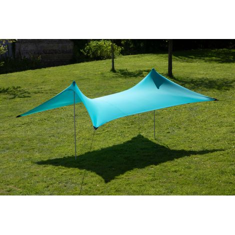 sonnenzelt-938qcd-1.jpg Meister Sonnensegel 210 x 210 cm UVA/B Schutz LSF50+ Für bis zu 4 Personen Mit Sand Ankern grün / Strandzelt / Sonnenschutz Dach / ... – Bild 1