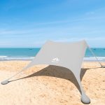 Night Cat Strandzelt Lycra Schatten: Strandmuschel UV Schutz UPF 50+ | Sandsack Anker Für Stabilität Windfest Und Stabil Schnell Aufgebaut ...
