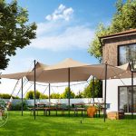 4,5x6 m Stretchzelt, inkl. Stahlpfosten Set, Sand profizelt24.de