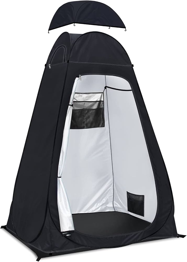 toilettenzelt-851wuz-1.jpg Camping Toilettenzelt riggoo Duschzelt Pop Up Umkleidezelt Privatsphäre Toilettezelt Umkleidekabine Lagerzelt Mobile Outdoor WC Zelt für Camping & ... – Bild 1