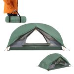 KADVA Ultraleichtes & Wetterfestes Trekkingzelt 2 Personen Zelt Robustes Ripstop Material Kompakt in Grün Für Backpacking & Camping : ...