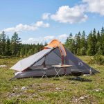 vidaXL Trekkingzelt 2 Personen Grau und Orange