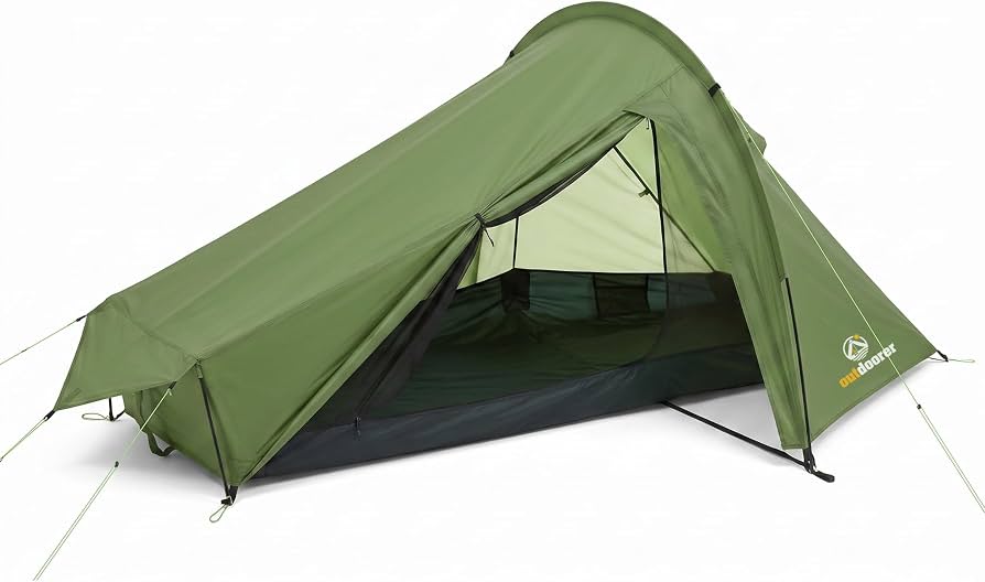 trekkingzelt-852azo-1.jpg outdoorer Trek Solo Einmannzelt 1,45kg leichtes Trekkingzelt, Schnellaufbau System, sehr kleines Packmaß, geräumiges 1 Personen Leichtzelt für ... – Bild 1