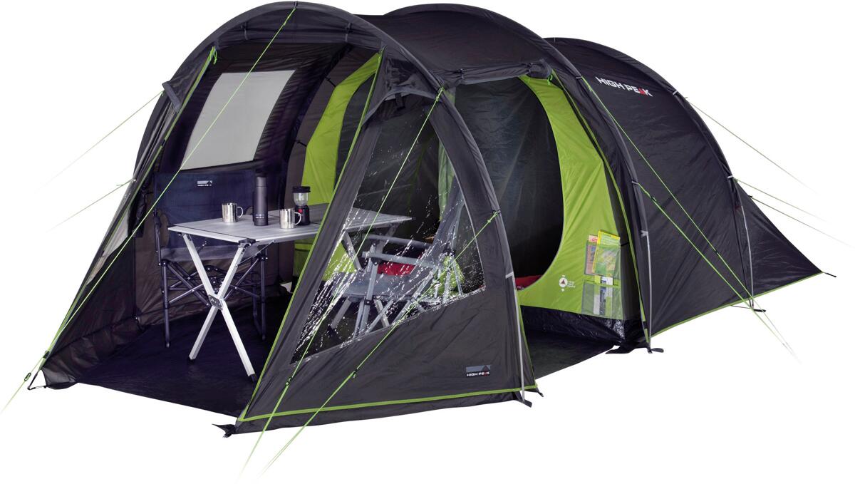 tunnelzelt-4-personen-122zkw-1.jpg High Peak Paxos 4 Tunnelzelt, 4 Personen, 450x240cm, dunkelgrau/grün bei Camping Wagner Campingzubehör – Bild 1