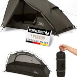 WANDERFALKE® Trail 1 & 2 Personen Zelt Ultraleicht, kleines Packmaß, wasserdicht 4.000mm, leichtes 1 2 Mann Trekkingzelt Ultralight, Outdoor Zelte für ...