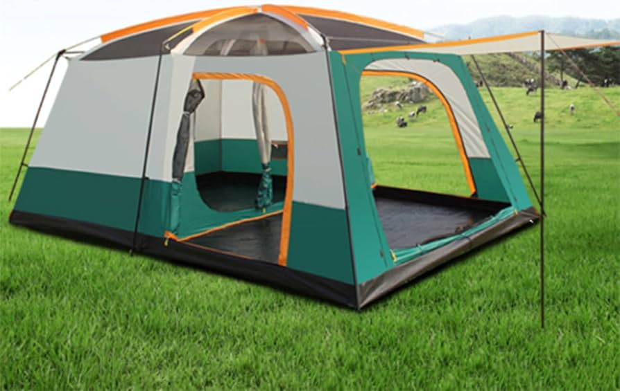 wohnzelt-465icf-1.jpg Camping Zelt Sun Shade Shelter 6 8 8 12 Personen Großes Zelt verdickt regensicheres Camping im Freien mit Zwei Schlafzimmern und einem Wohnzelt,Small : Amazon.de: Sport & Freizeit – Bild 1