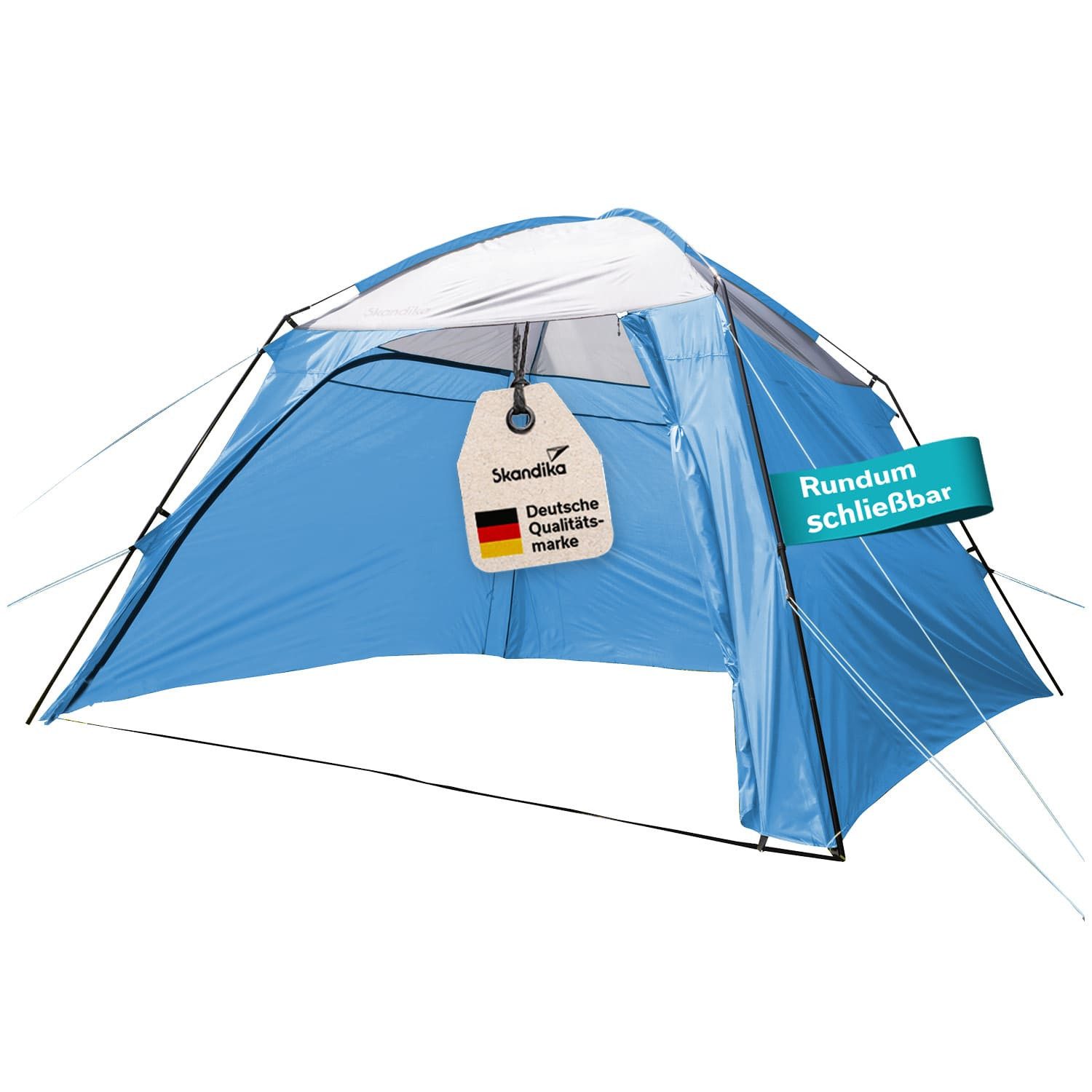 wohnzelt-613qob-1.jpg Skandika Pavillon Pavillon Inari 300, Camping Wohnzelt mit integrierten Seitenwänden, (Tragetasche, Gestänge: Stahl & Fiberglas, Stehhöhe 200 cm), 2 ... – Bild 1