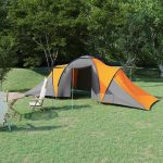 Annlera Tunnelzelt Grau und Orange Campingzelt 6 Personen Grosses Zelt Wohnzelt Outwell Zelt Reisezelt Zelt für Trekking Camping Outdoor 576x235x190 cm : Amazon.de: Sport & Freizeit